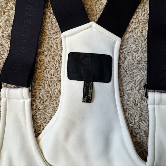 GOLDBERGH WOMEN'S PHOEBE SALOPETTE SKI BIB WHITE BLACK US 8 - Picture 4 of 11